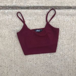 Maroon crop top